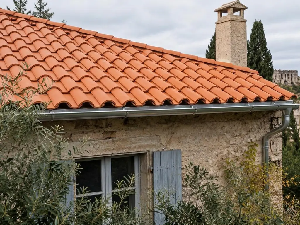 Après travaux : Réfection tuiles et zinguerie – Marguerittes